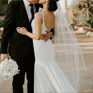 🖤 Gorgeous Light Ivory Single Tier Wedding Veil